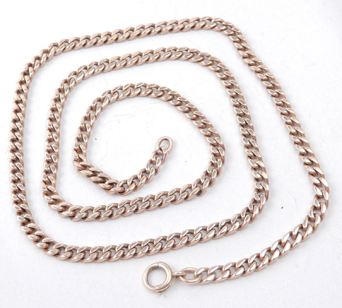 14k rose gold curb link chain (1 of 2)