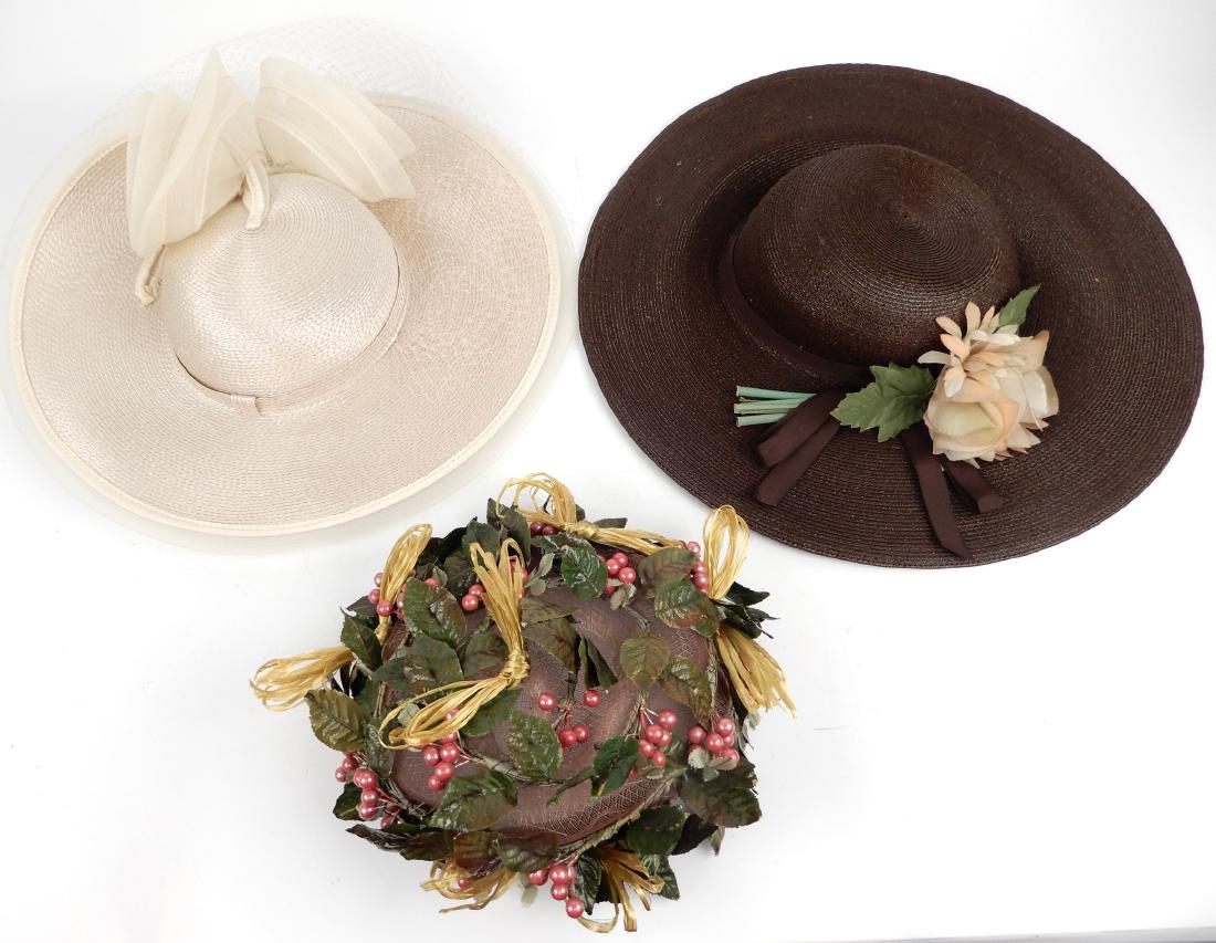 Three lady's vintage designer hats (1 of 7)