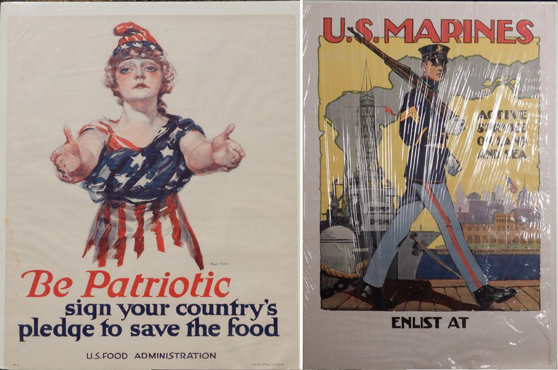 Two WWI lithographic posters on paper (1 of 9)