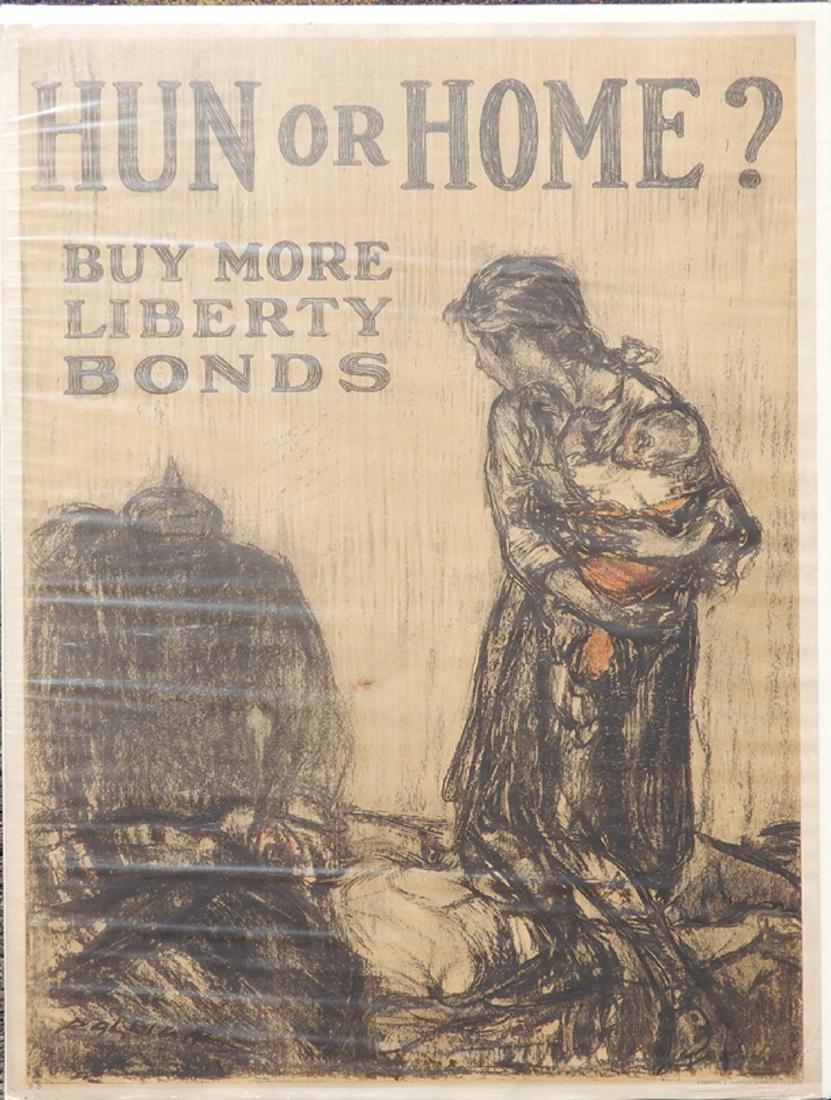 WWI lithographic poster on paper (1 of 5)