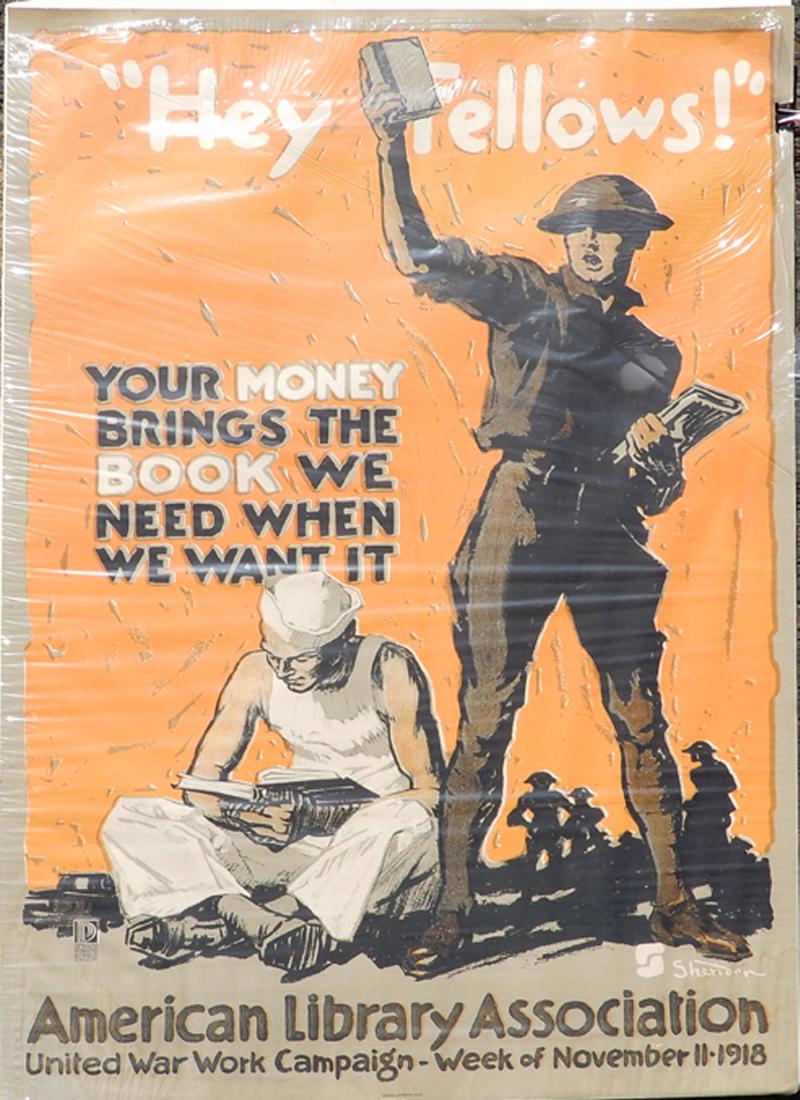 WWI lithographic poster on paper (1 of 6)