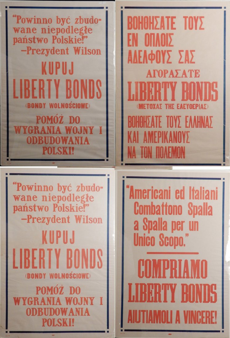 Four WWI lithographic posters on paper (1 of 16)