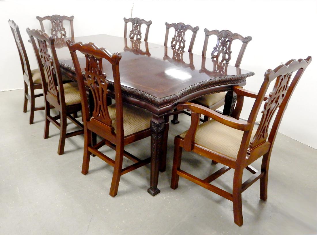 E. J. Victor inlaid mahogany Chinese Chippendale style (1 of 6)