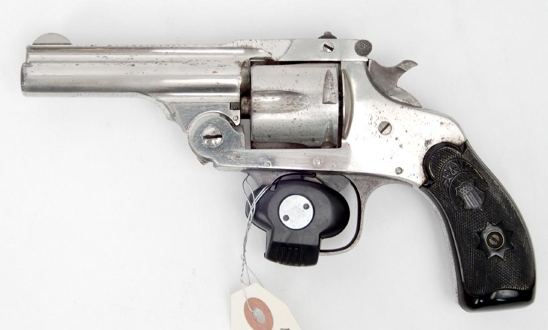 Forehand double action .38 cal. Revolver: Forehand double action .38 cal. Revolver, Forehand Arms Co. black powder, top break, open hammer, 5 shot, patent date 1887, Serial number 240708, barrel length 3 1/4", overall length 7", C & R N/A, In