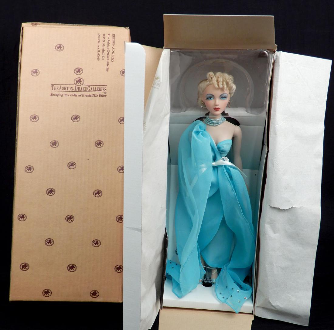 Gene doll Blue Goddess in original box: Gene doll Blue Goddess, never removed from original box, with shipping box, by Mel Odom, The Ashton-Drake Galleries, has COA Number 6-2656, box measures 18 1/2" x 7 1/2" x 5"