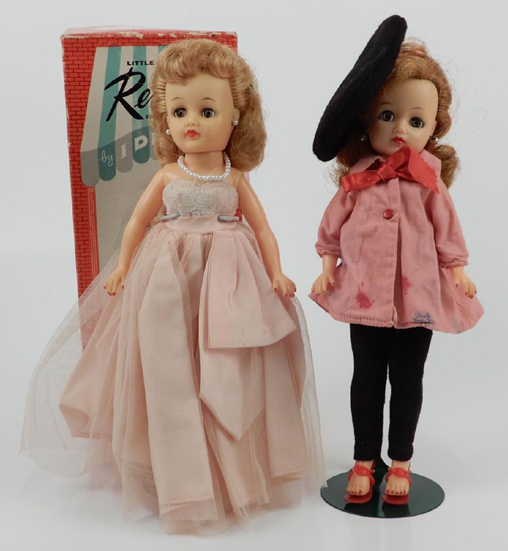 Two Ideal Little Miss Revlon dolls: Two Ideal Little Miss Revlon dolls, wearing original outfits, one in box, 10" tall