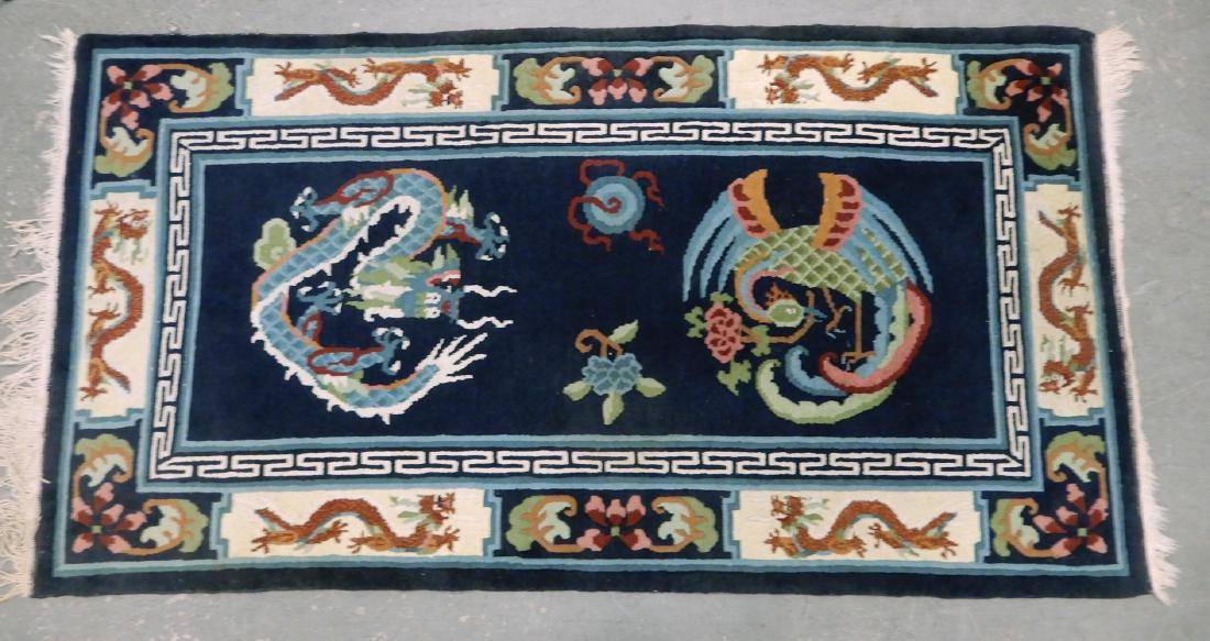 Nepal hand tied rug: Nepal hand tied rug, ca. 1970, 3' x 5'7"