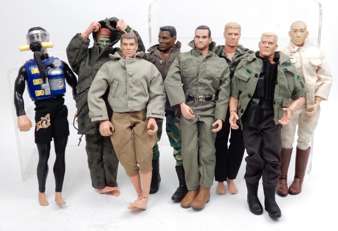 Eight Hasbro GI Joe Action Figures: Eight Hasbro GI Joe Action Figures, 1990s-2000s, 11" tall