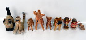 Nine vintage Steiff animals