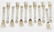 Set of twelve sterling silver dessert/salad forks
