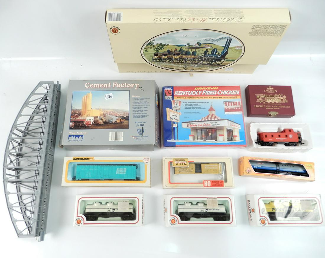 Lot of HO Trains and Accessories with Boxed Dewitt (1 of 1)