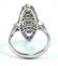 Art Deco 18k white gold diamond ring - 5