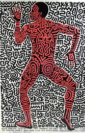 Keith Haring lithographic poster on paper