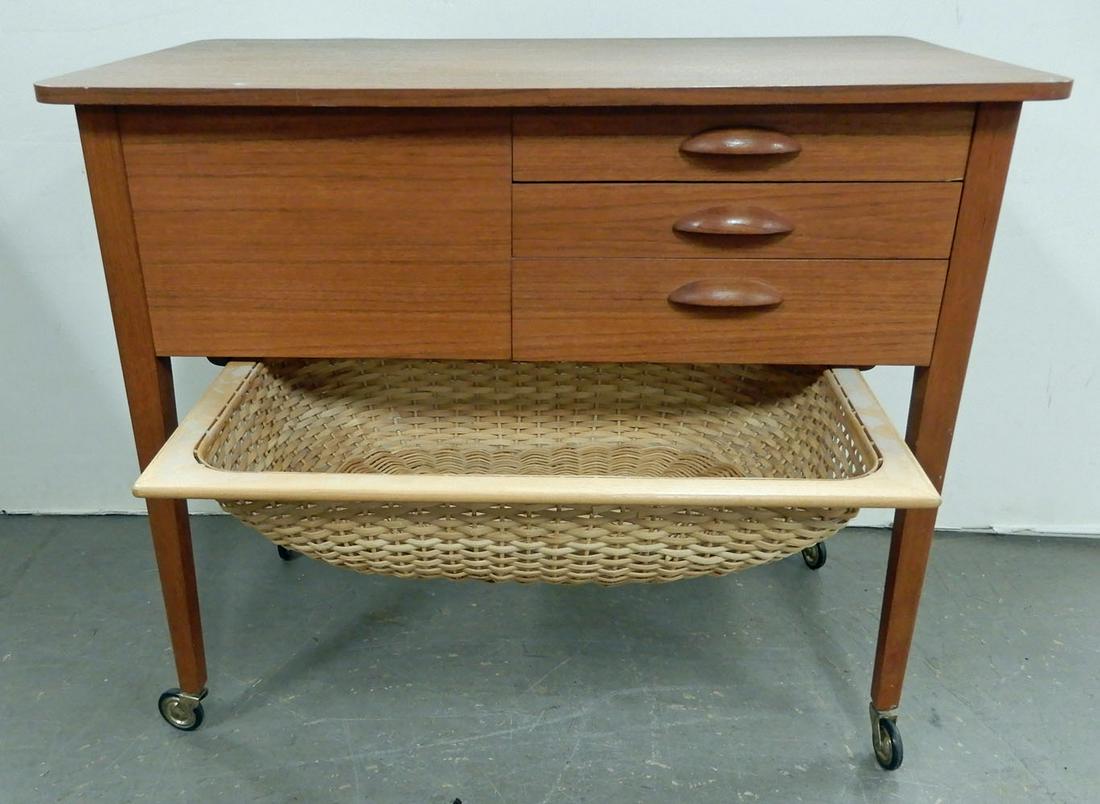 Danish Furniture Makers teak sewing cabinet (1 of 1)