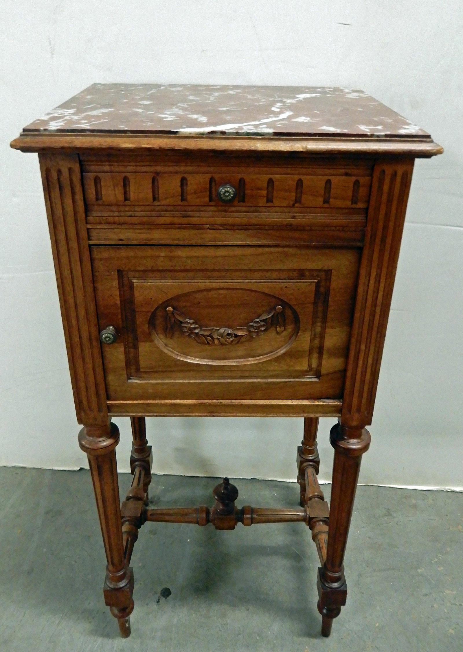 Walnut pot cupboard (1 of 2)