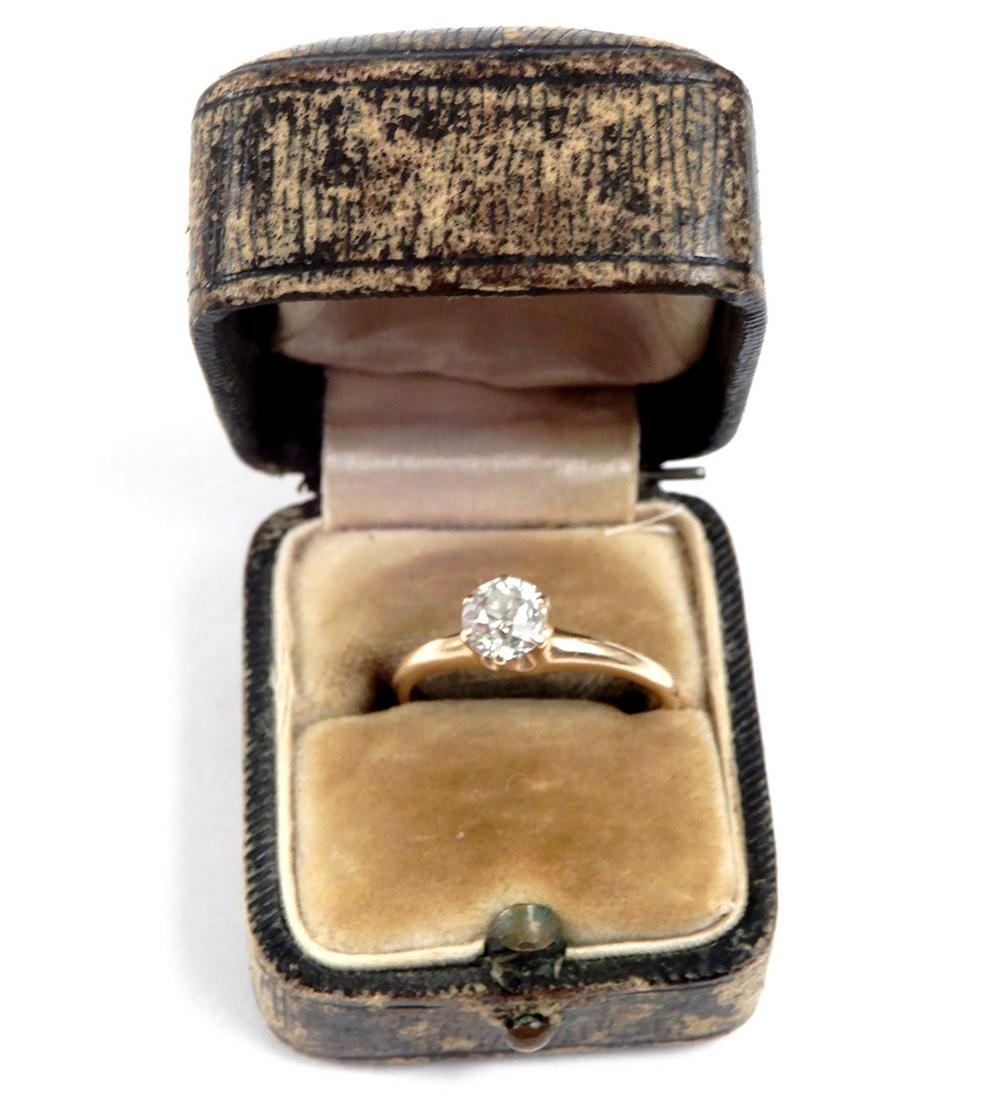 Vintage 14k gold diamond solitaire ring (1 of 6)