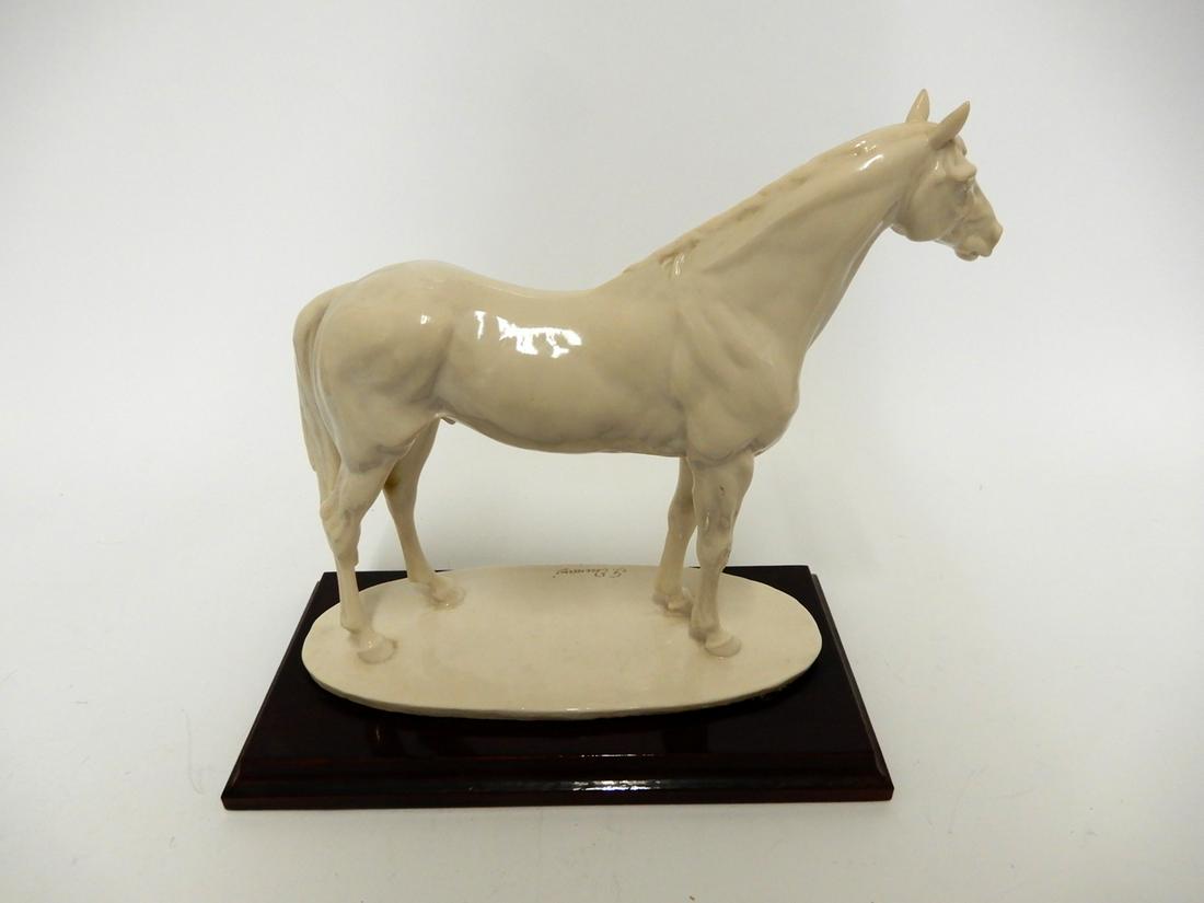 G. (Giuseppe) Armani horse figurine: G. (Giuseppe) Armani horse figurine, #276-C, signed on base and on plaque, 10 1/4" x 10 1/2" x 5 1/2"