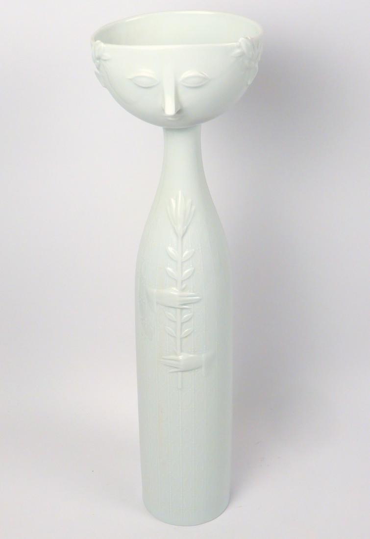 Bjorn Wiinblad Rosenthal Studio Linie figural vase: Bjorn Wiinblad Rosenthal Studio Linie figural vase, Germany, 18 1/2"