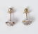 Vintage 14k gold diamond post earrings - 2