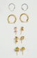 Five pairs of 14k gold earrings - 2
