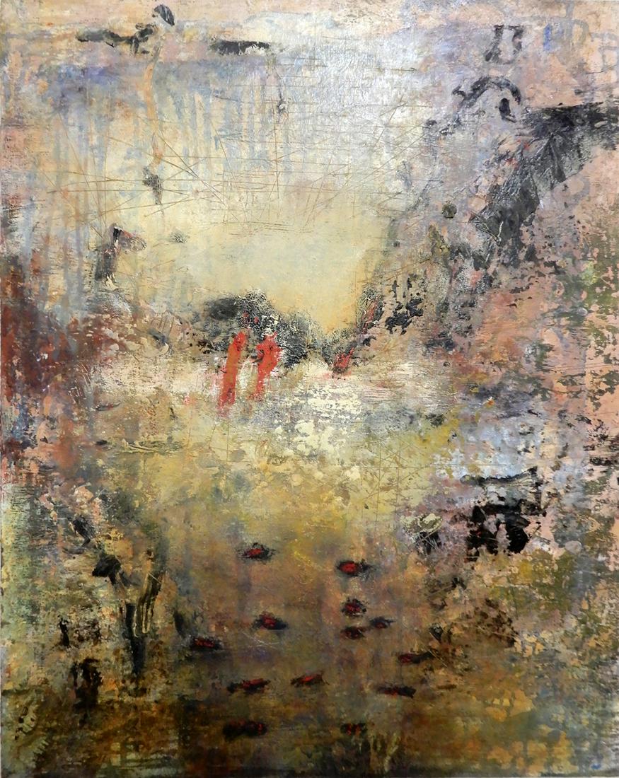 Adam Shaw mixed media on board: Adam Shaw mixed media on board "When China Ruled the Seas", signed and titled on verso, sight size 30" x 24"