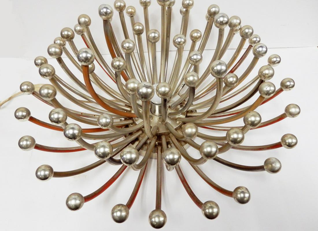 Studio Tetrarch Valenti Pistillo wall sconce/chandelier: Studio Tetrarch Valenti Pistillo wall sconce/chandelier, ca. 1969 Italy, design by Studio Tetrarch for Valenti, base having one center light with multiple radiating pistil shaped arms, marked on back,