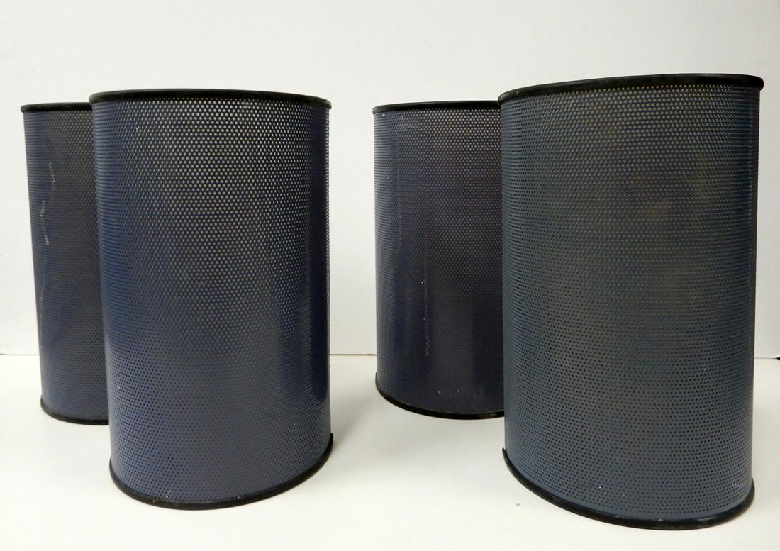 Two pairs of Ron Rezek mesh metal wall sconces: Two pairs of Ron Rezek mesh metal wall sconces, 12" x 7 1/2" x 5"