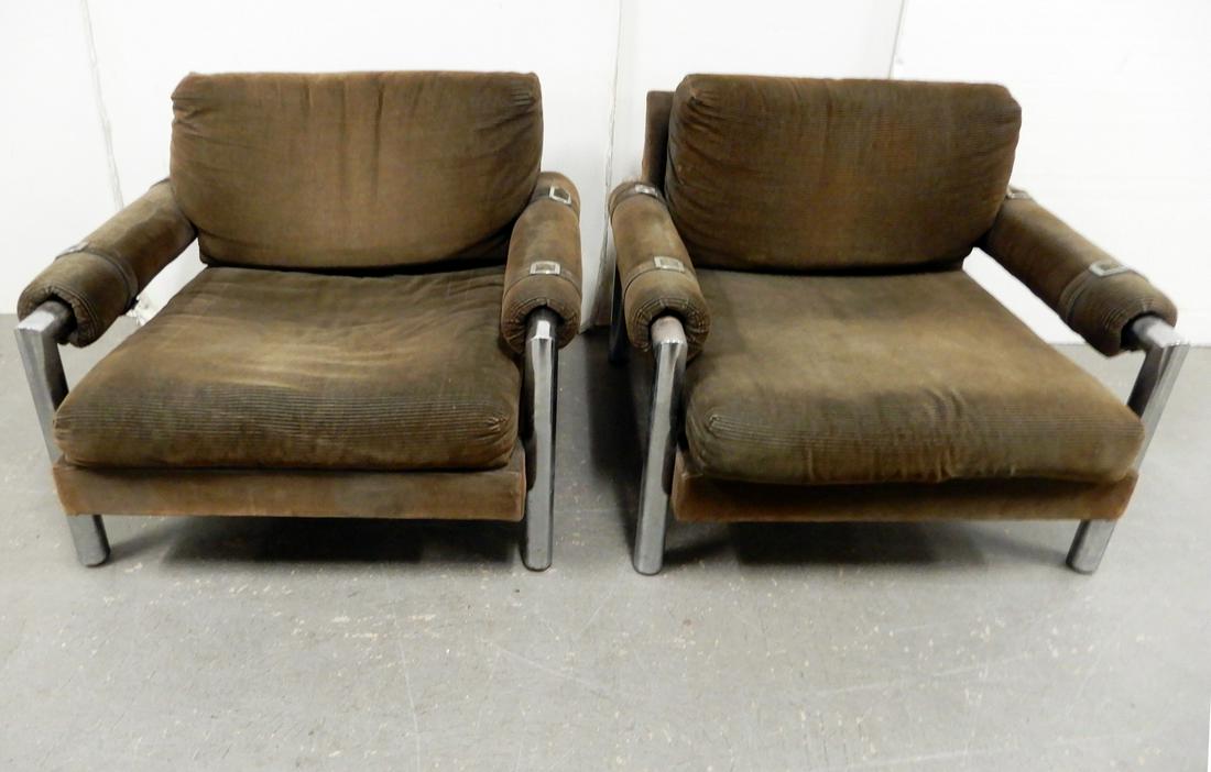 Pair of Adrian Pearsall for Craft Assocs. club chairs: Pair of Adrian Pearsall for Craft Assocs. club chairs, 25" x 34" x 32"
