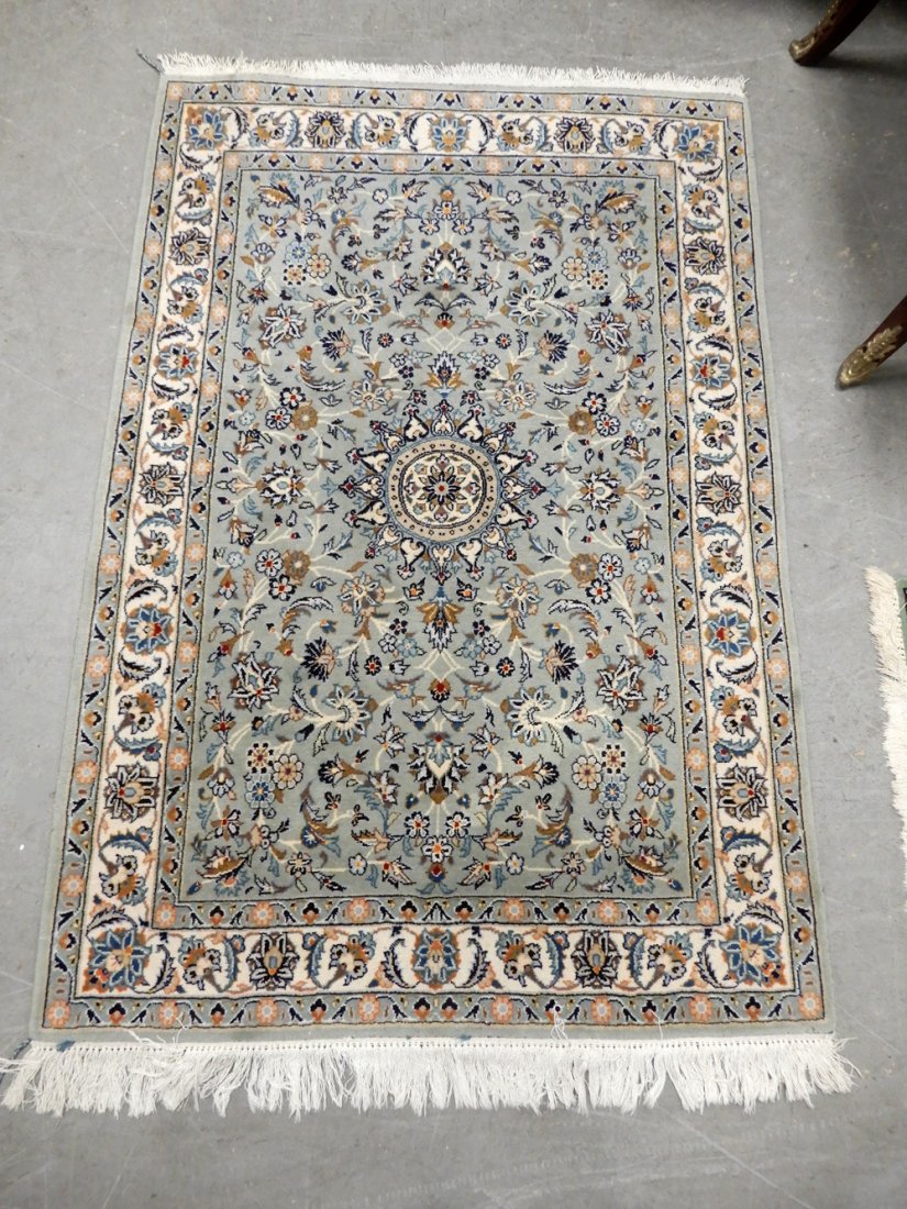 Pakistan Kashan hand tied rug: Pakistan Kashan hand tied rug, 5'8" x 3'8"