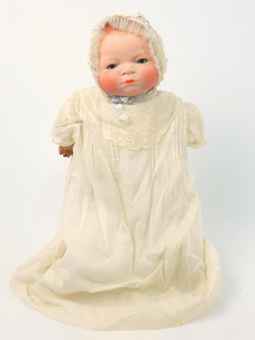 Antique bisque head Bye Lo baby doll (1 of 4)