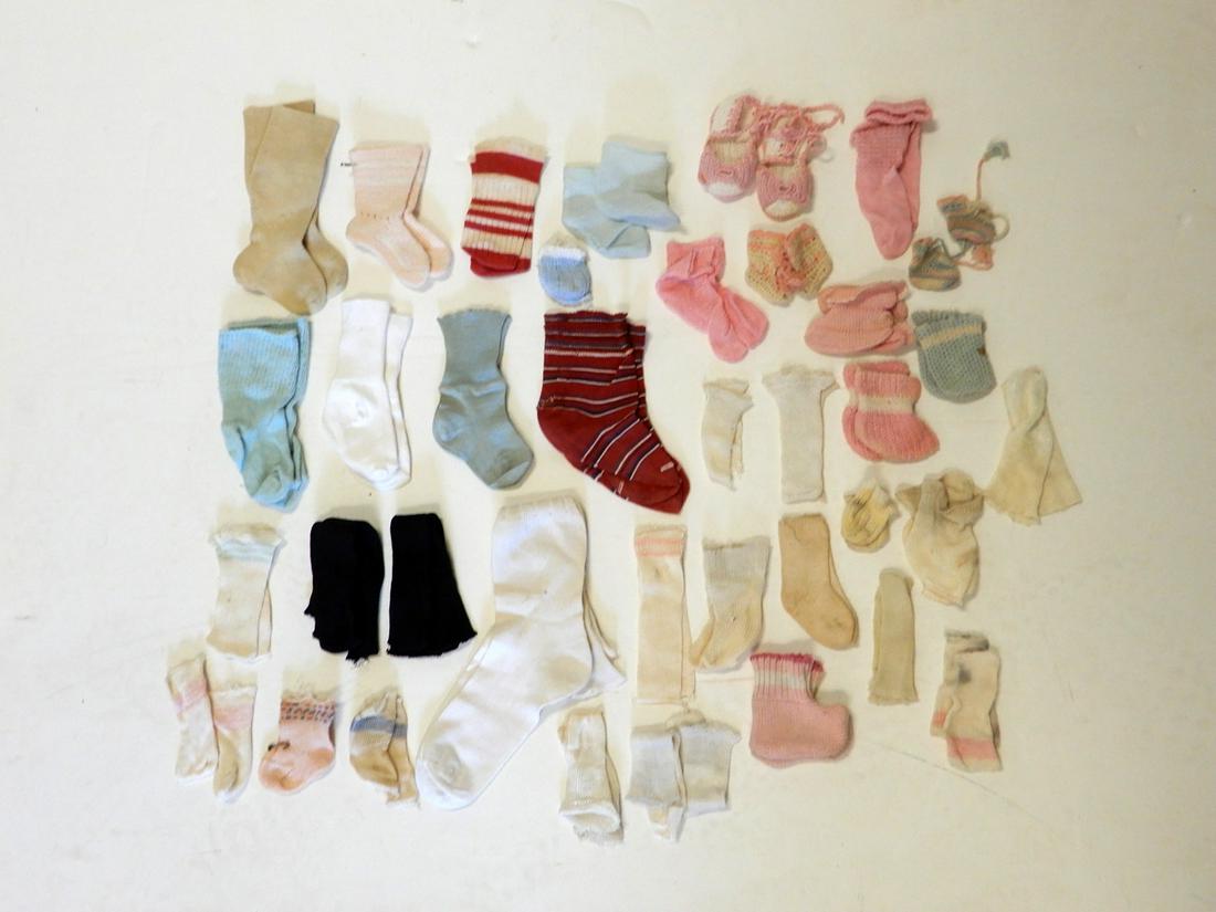 Large group of vintage and doll socks (1 of 1)