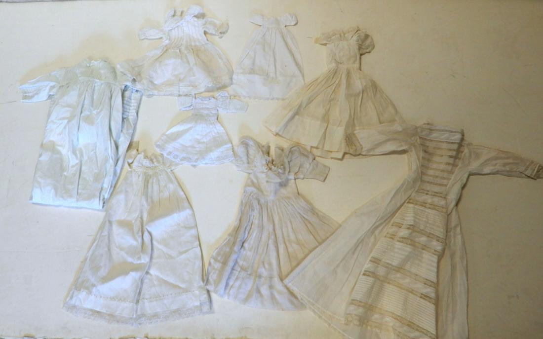 Group of antique white doll work dresses (1 of 1)