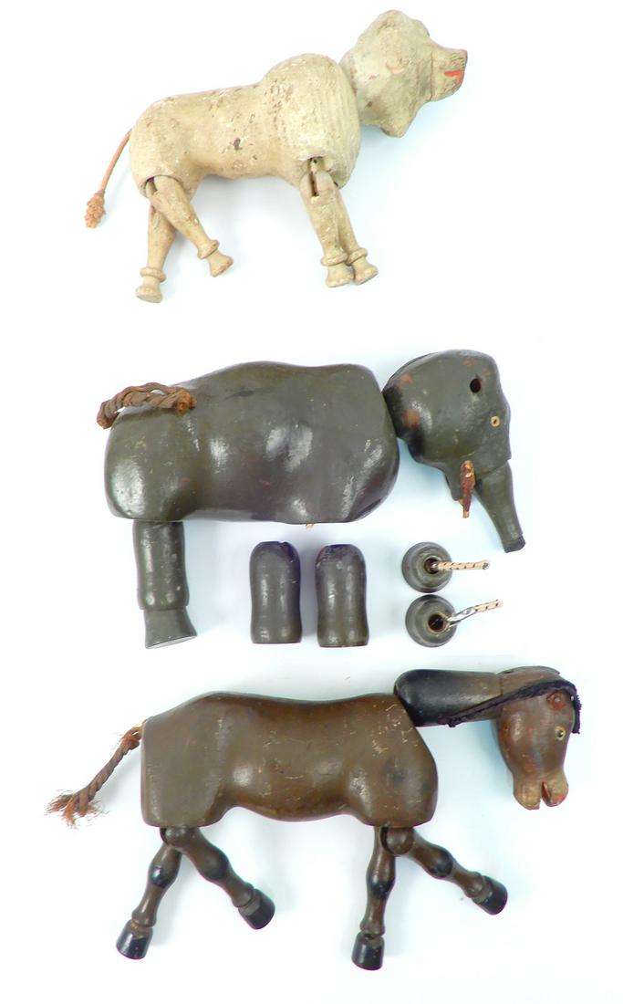 1930's Schoenhut Donkey, Dog, and Elephant (1 of 1)