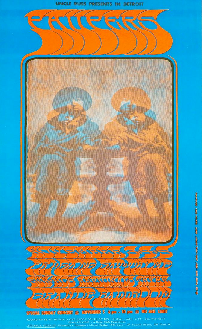 The Paupers Grande Ballroom Detroit, MI concert poster (1 of 2)