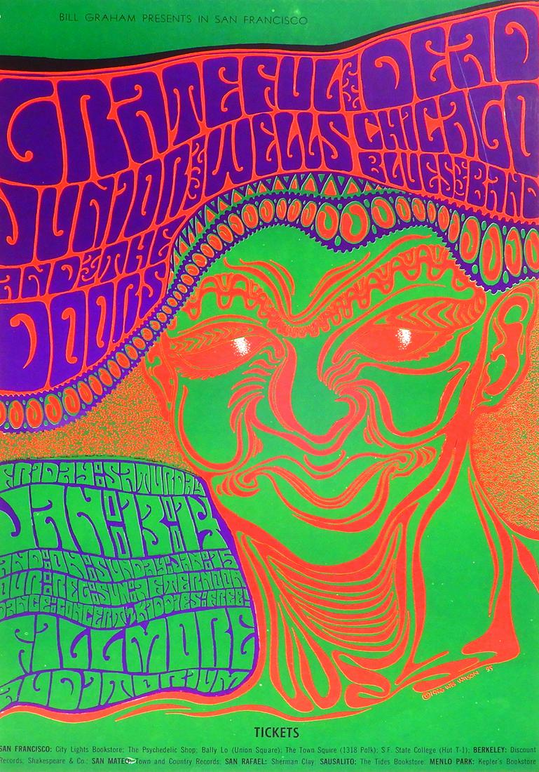 Grateful Dead Fillmore Auditorium concert poster (1 of 2)