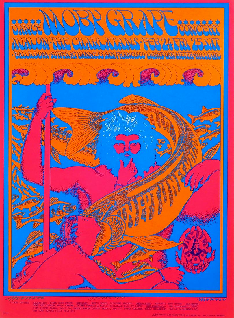 Moby Grape "Neptune's Notions" Avalon concert poster (1 of 2)