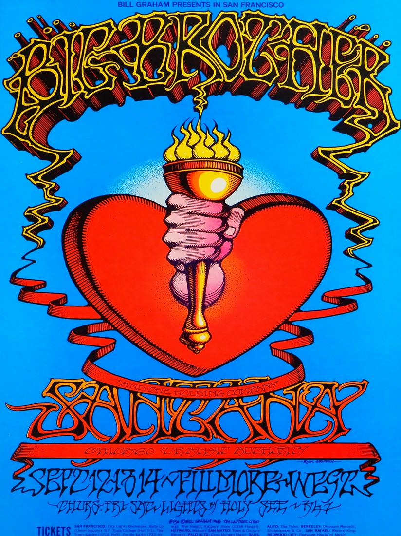 Big Brother, Santana Fillmore West concert poster (1 of 1)