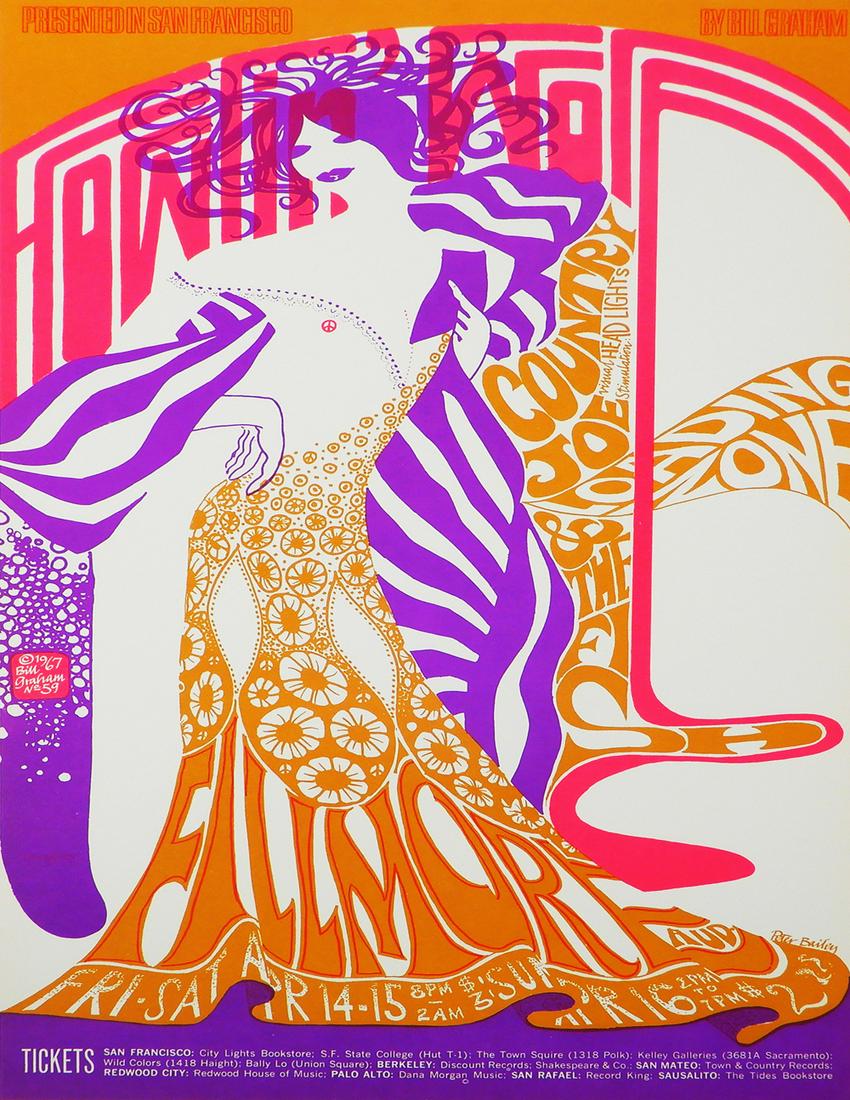 Howlin' Wolf Fillmore Auditorium concert poster (1 of 1)