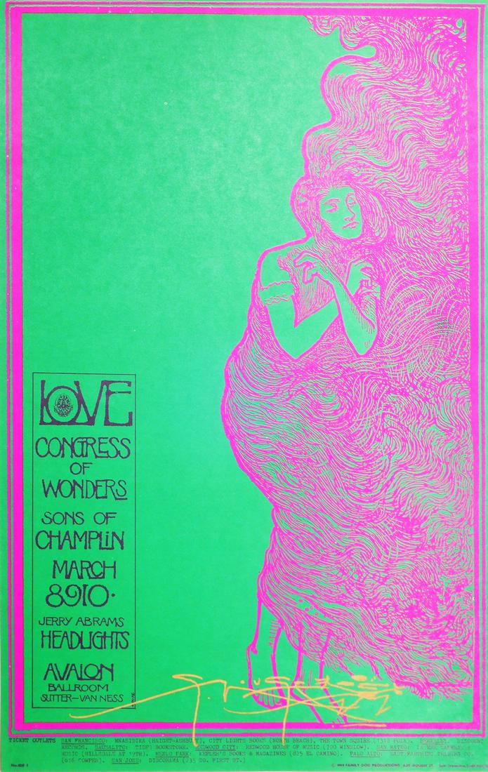 Love "Love Lady" Avalon Ballroom concert poster (1 of 2)