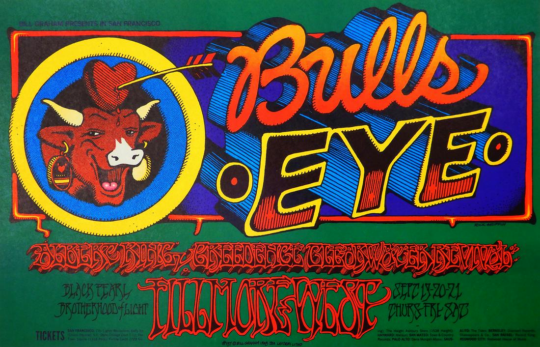 Albert King "Bulls Eye" Fillmore West concert poster (1 of 1)