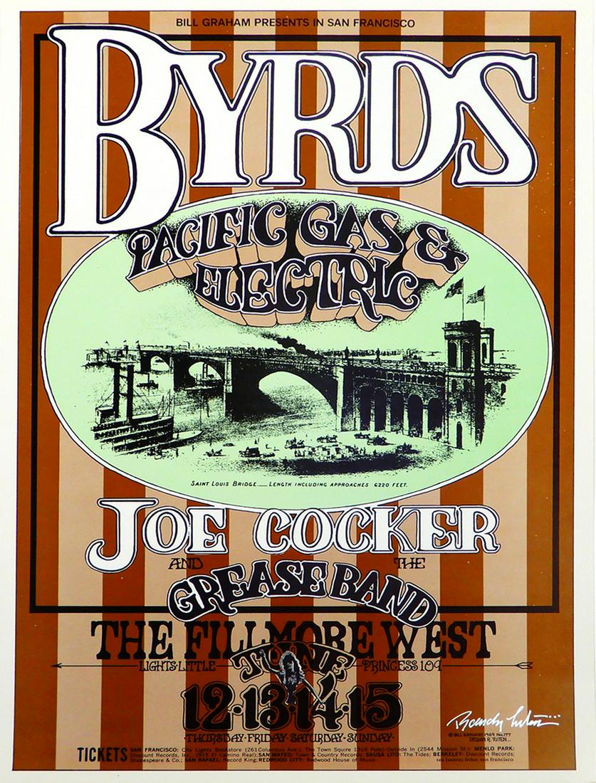 The Byrds Fillmore West concert poster (1 of 2)