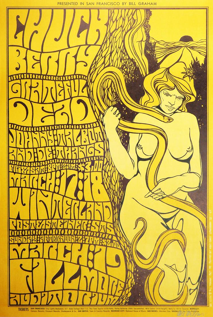 Chuck Berry Winterland Ballroom concert poster (1 of 2)