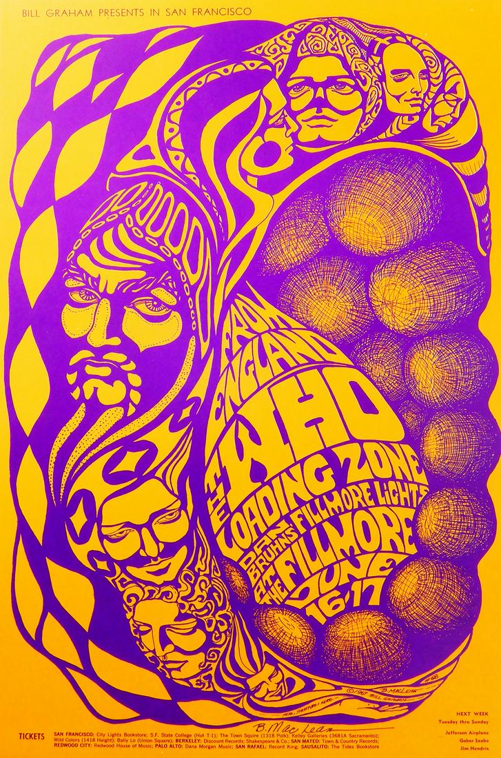 The Who Fillmore Auditorium concert poster (1 of 2)