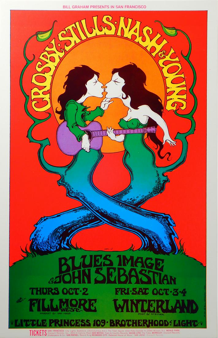 Crosby, Stills, Nash & Young Fillmore West concert (1 of 1)