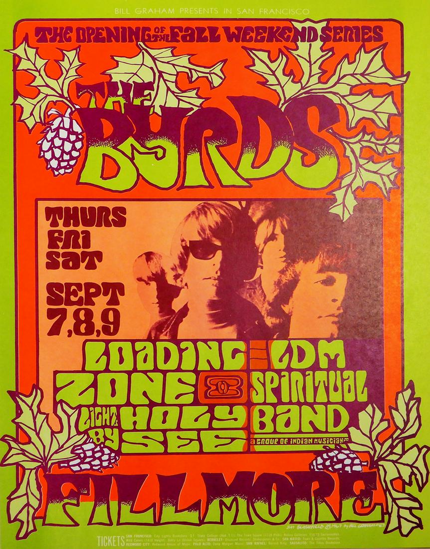 The Byrds Fillmore Auditorium concert poster (1 of 2)