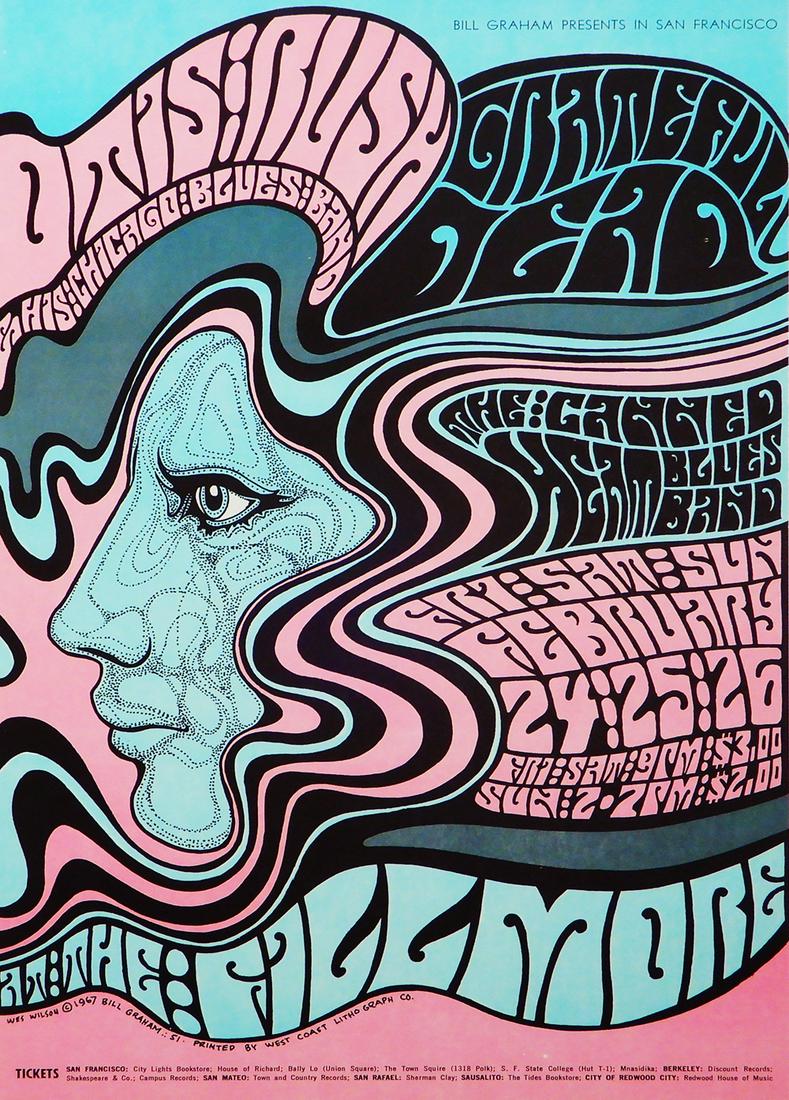 Grateful Dead Fillmore Auditorium concert poster (1 of 1)