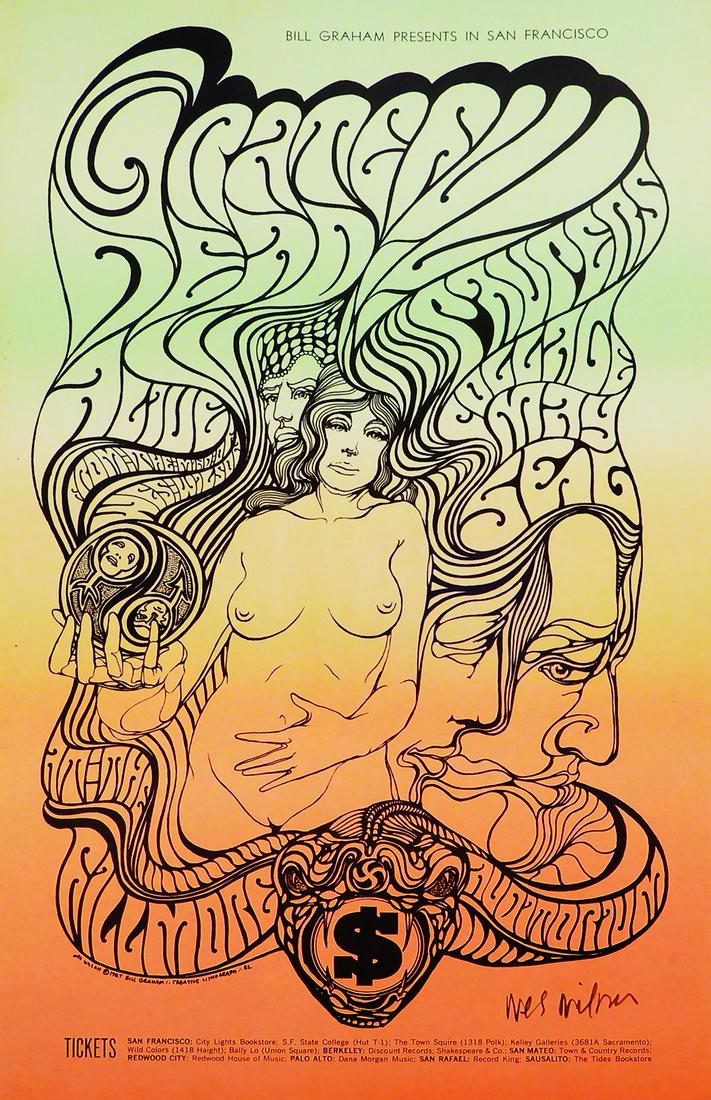 Grateful Dead Fillmore Auditorium concert poster (1 of 2)