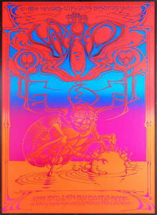 The Who Hollywood Palladium Hollywood, CA concert: The Who Hollywood Palladium Hollywood, CA concert poster, June 13, 1969, The Who, Poco and The Bonzo Dog Band, (Art of Rock) AOR-3.65, original printing, Rick Griffin artist, lithograph, 22 5/8" x 16"