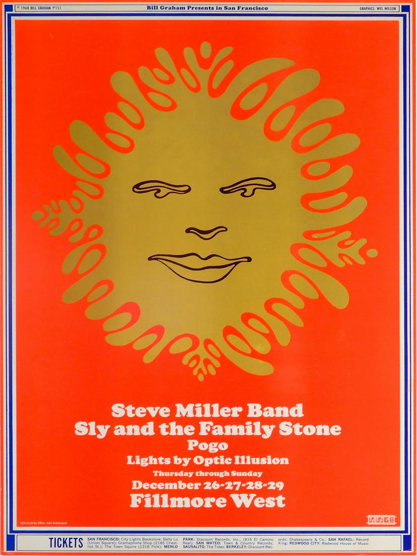 Steve Miller Band Fillmore West concert poster (1 of 1)