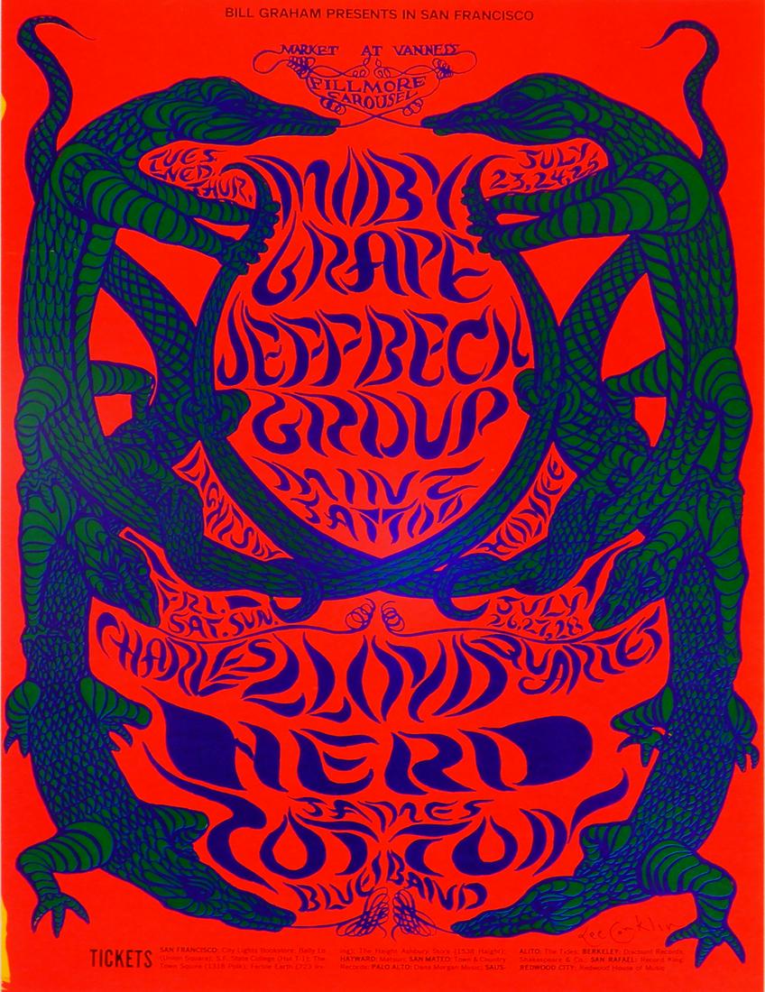 Moby Grape Fillmore-Carousel concert poster (1 of 2)